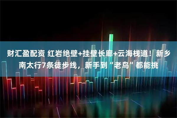财汇盈配资 红岩绝壁+挂壁长廊+云海栈道！新乡南太行7条徒步线，新手到“老鸟”都能挑
